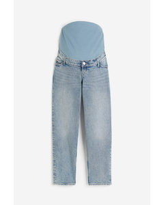 Mama Straight Ankle Jeans Licht Denimblauw