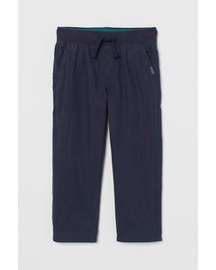 Gevoerde Joggers - Relaxed Fit Marineblauw