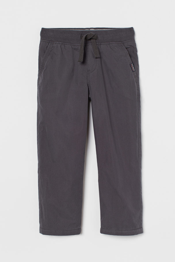 H&M Relaxed Fit Lined Joggers Dark Grey