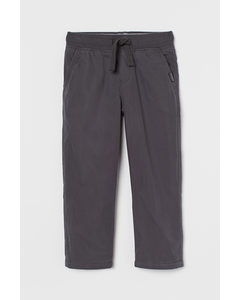 Gevoerde Joggers - Relaxed Fit Donkergrijs