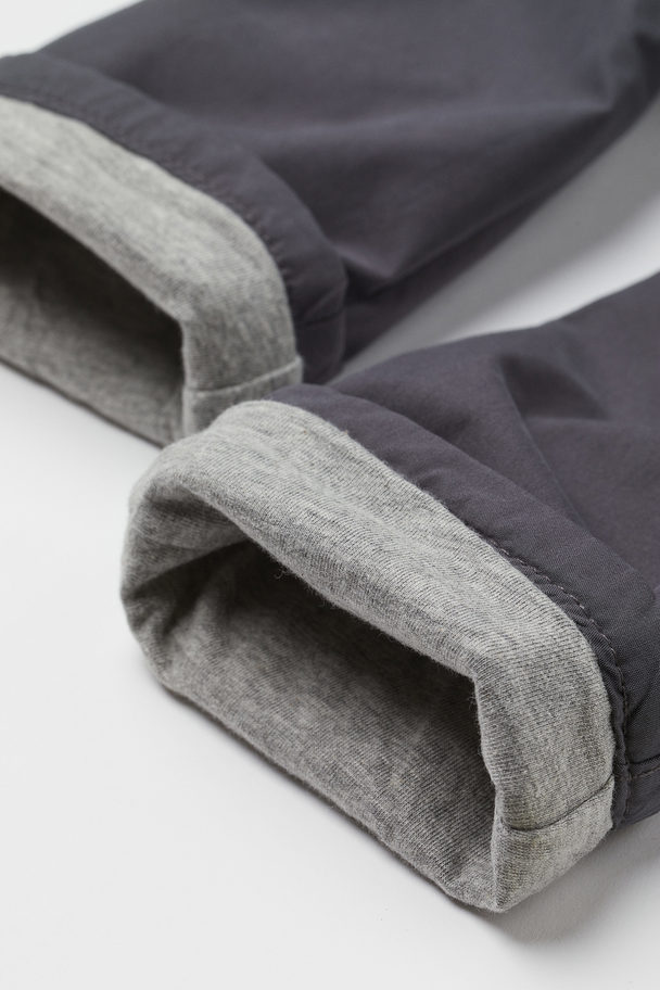 H&M Relaxed Fit Lined Joggers Dark Grey