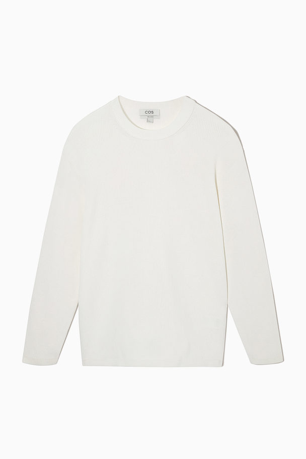 COS Organic-cotton Mid-weight Jumper White