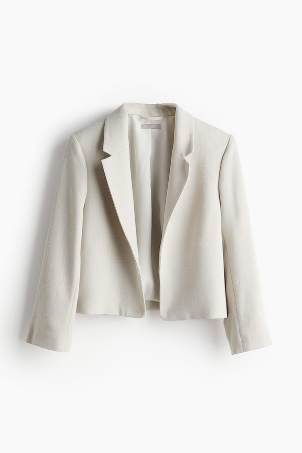 H&M Slit-cuff Blazer Light Beige