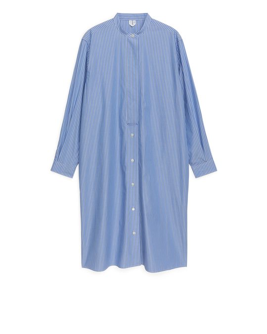 Arket Poplin Shirt Dress Blue/white