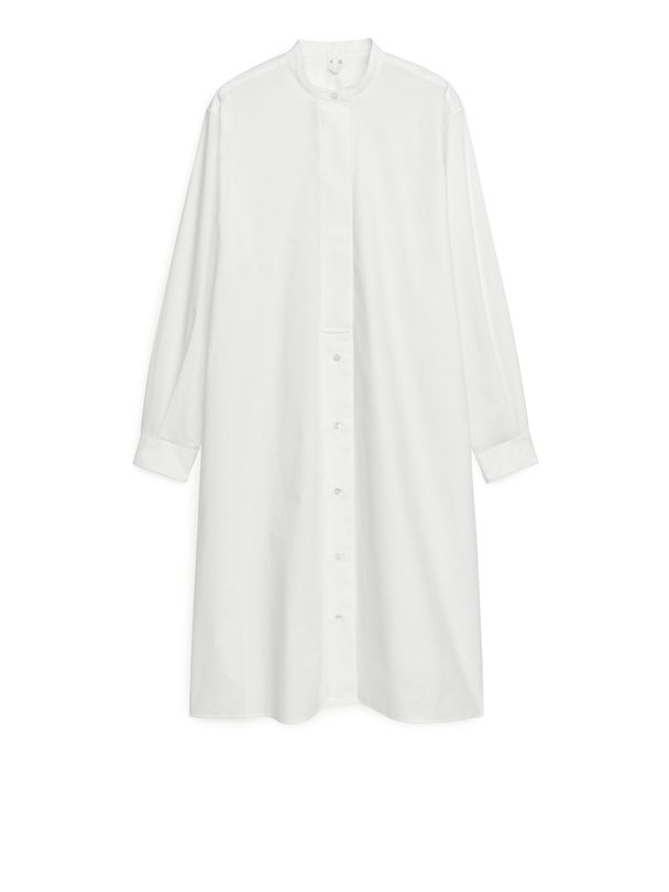Arket Poplin Shirt Dress White