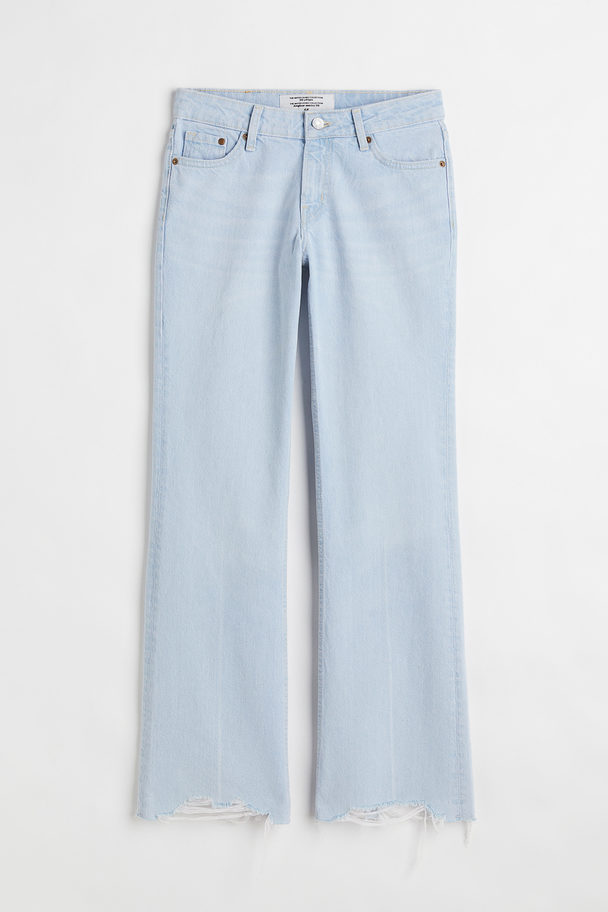 H&M 90s Flare Low Jeans Blassblau