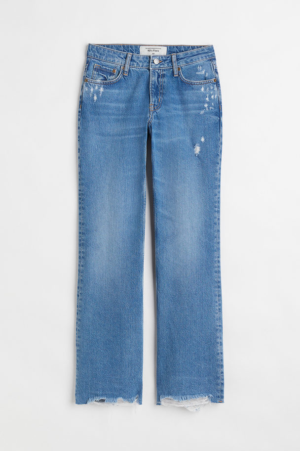 H&M 90's Flare Low Jeans Denimblauw