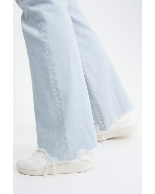 H&M 90s Flare Low Jeans Pale Denim Blue