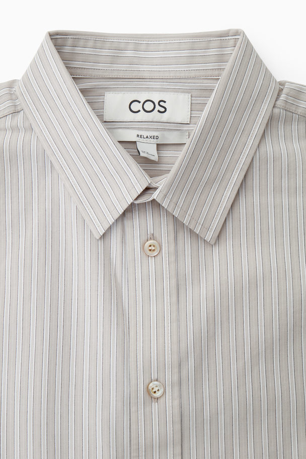 COS Relaxed-fit Poplin Shirt Beige