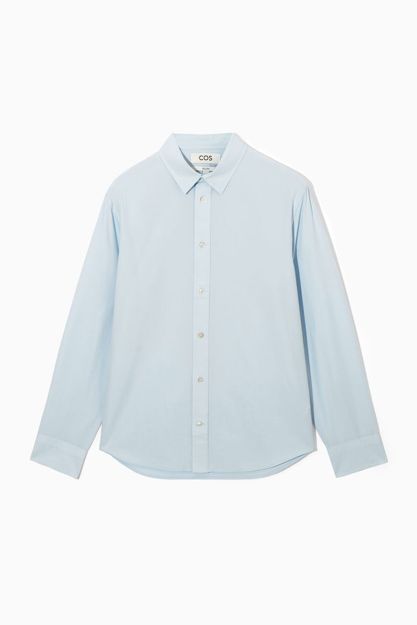 COS Relaxed-fit Poplin Shirt Light Blue