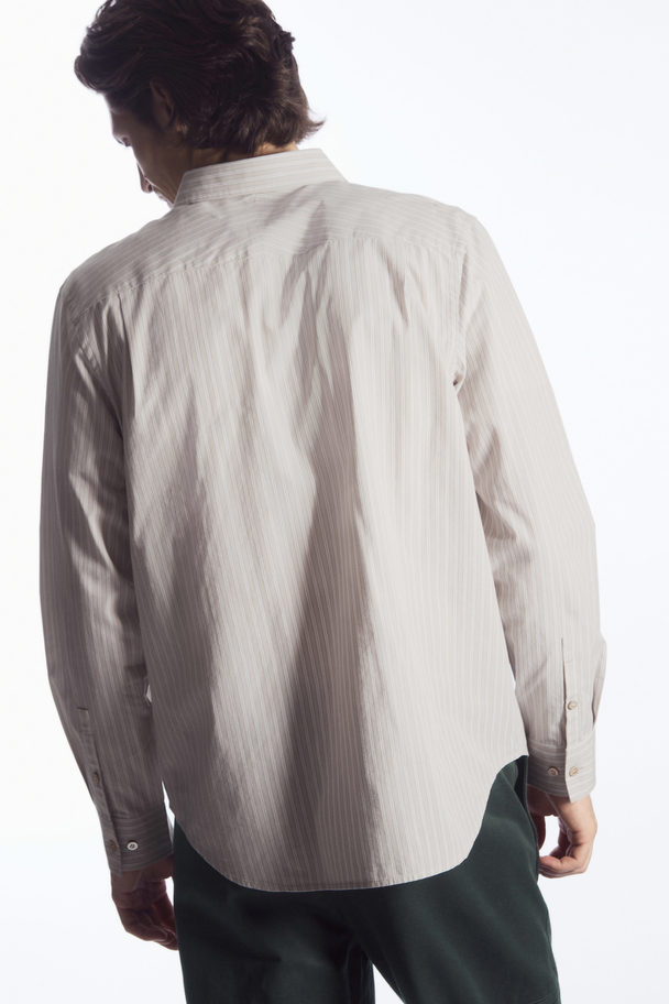 COS Relaxed-fit Poplin Shirt Beige