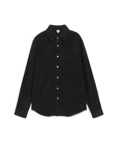Cotton Towelling Shirt Black
