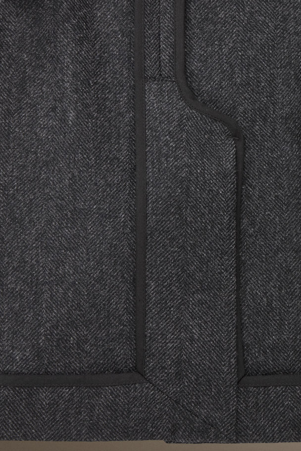 COS Herringbone Wool Blazer - Regular Dark Grey / Herringbone