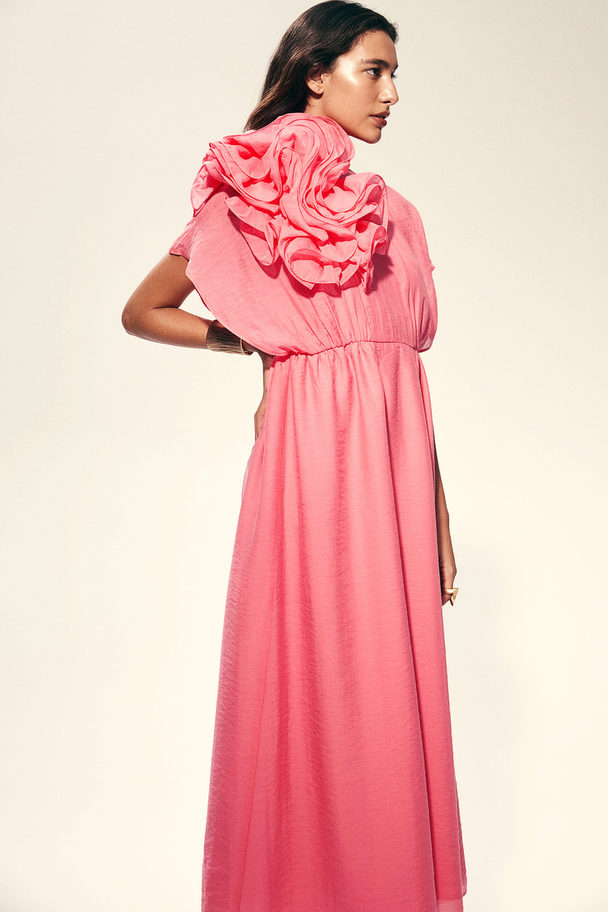 H&M Maxi-jurk Met Applicatie Roze