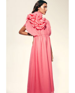 Maxikleid mit Applikation Rosa