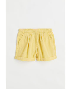 Seersucker Shorts Yellow