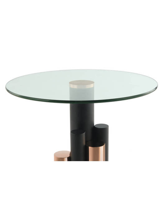 360Living Sidetable Ontario 225 Roségold / Clear