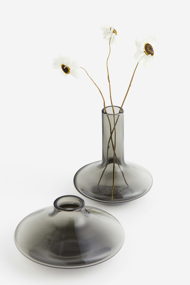 H&M HOME Glass Mini Vase Dark Grey