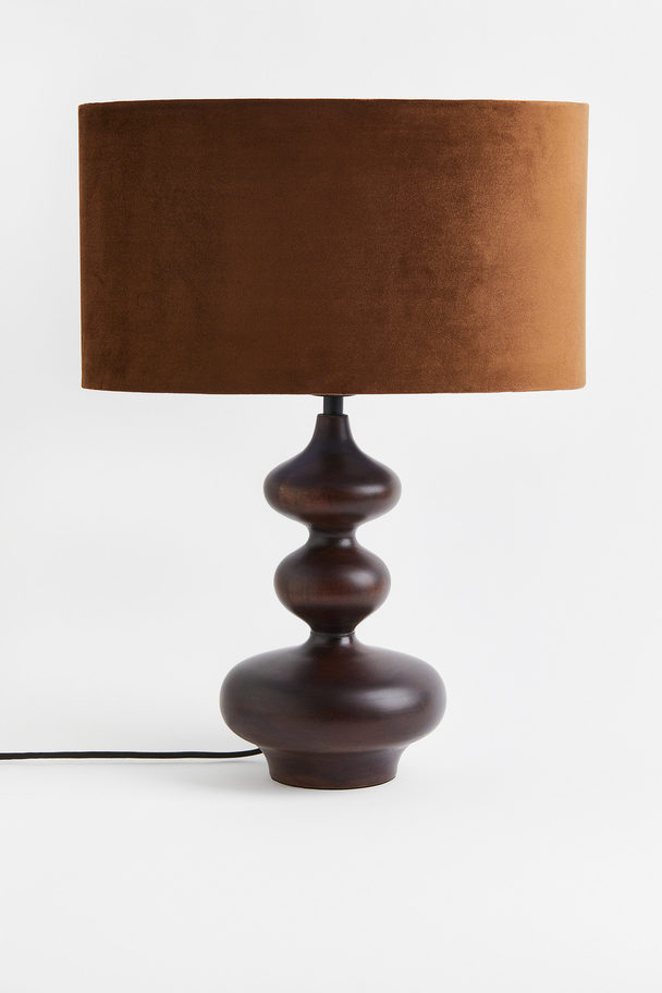 H&M HOME Wooden Lamp Base Dark Brown