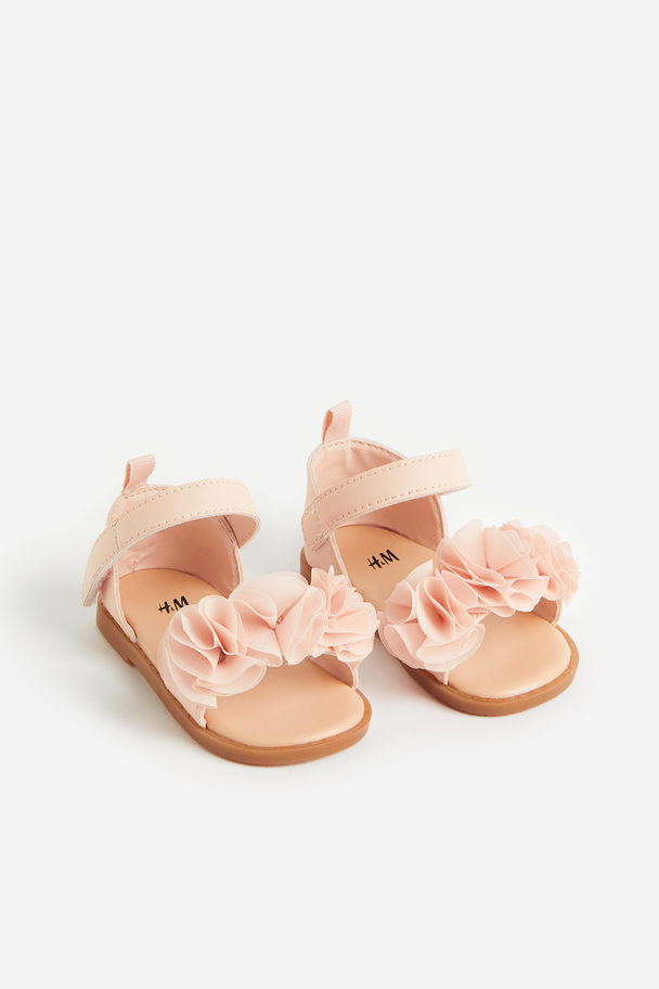 H&M Sandals Light Pink/flowers