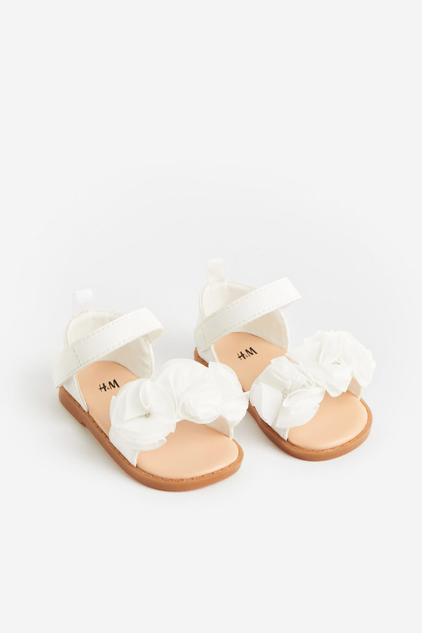 H&M Sandals White/flowers