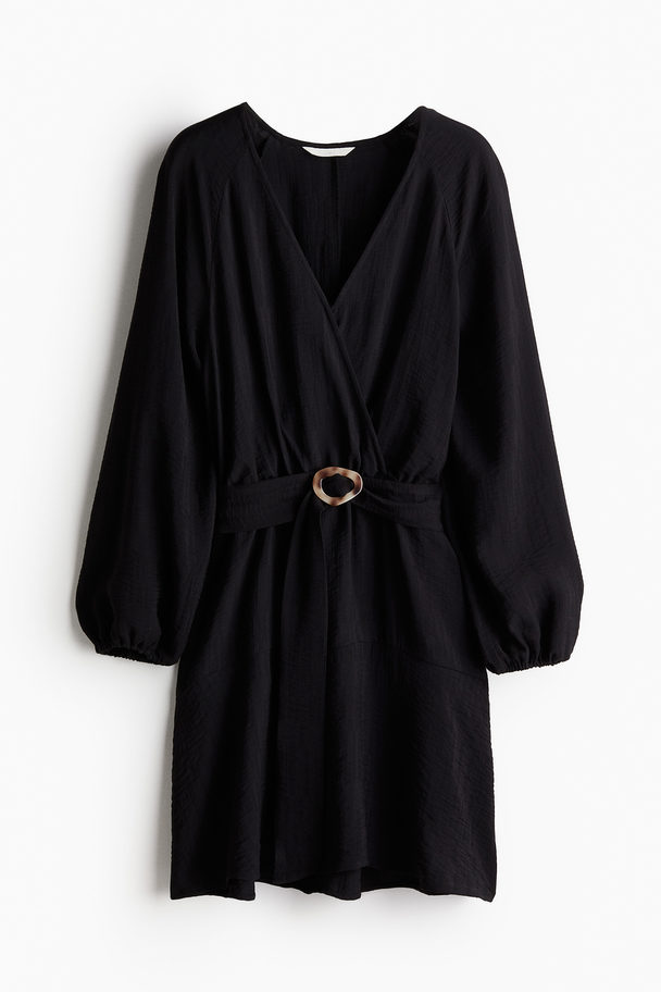 H&M Belted Dress Black