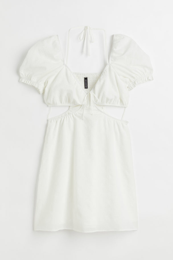 H&M Kleid mit Cut-outs Weiß