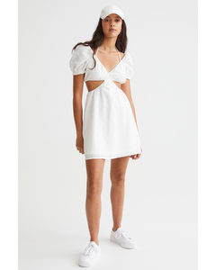 Kleid mit Cut-outs Weiß