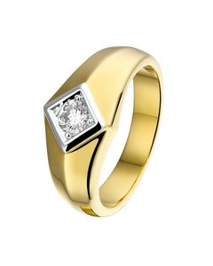 Goldplated Ring Met Zirkonia