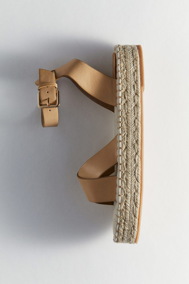 H&M Espadrille-sandalen Beige