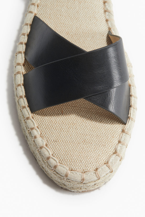 H&M Espadrillos-sandaler Sort