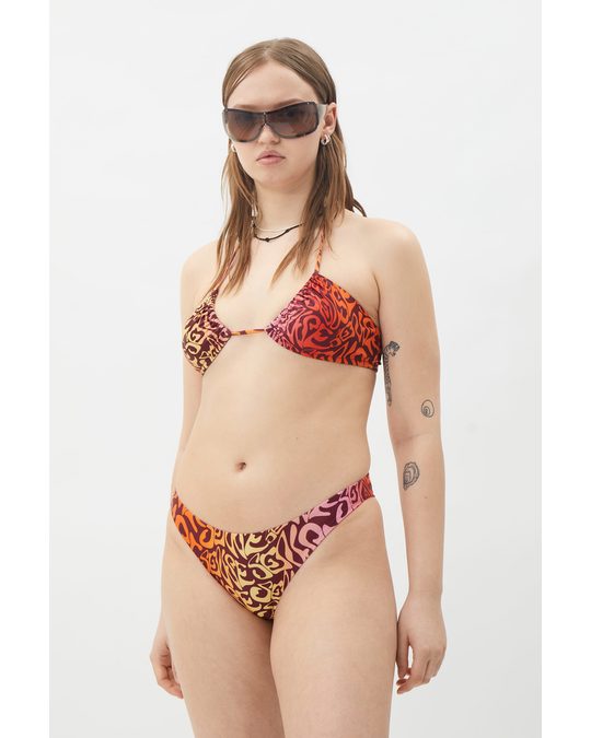 Weekday Printed Halter Bikini Top Nouveau Sense