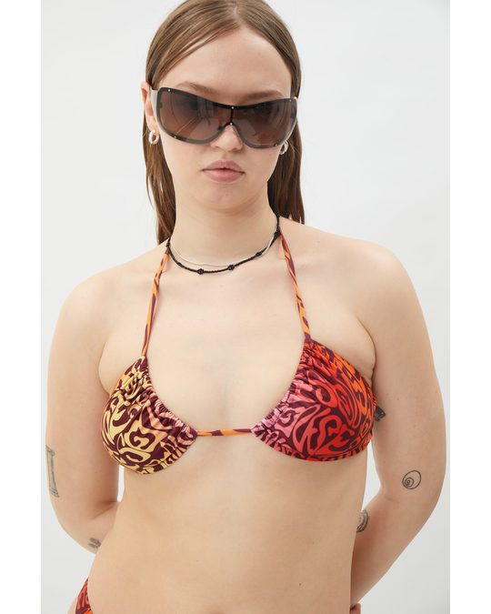 Weekday Printed Halter Bikini Top Nouveau Sense