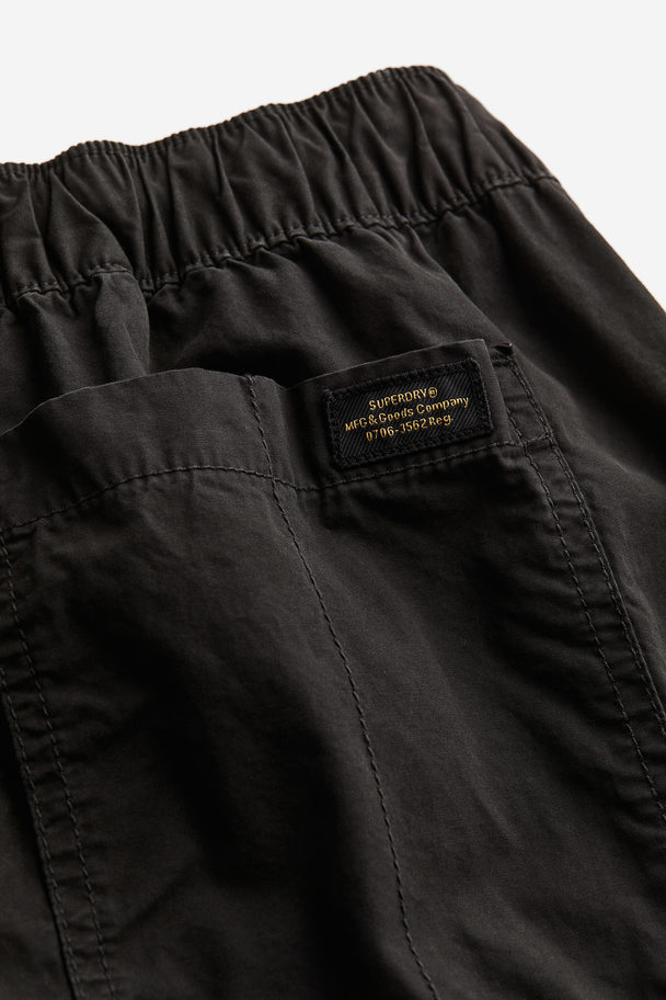 Superdry Vintage Lr Elastic Cargo Pant Washed Black