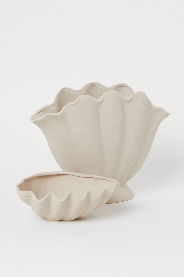 H&M HOME Shell-shaped Dish Light Beige