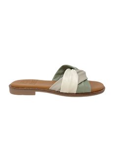 Aglaya Multicolor Leather Flat Sandal