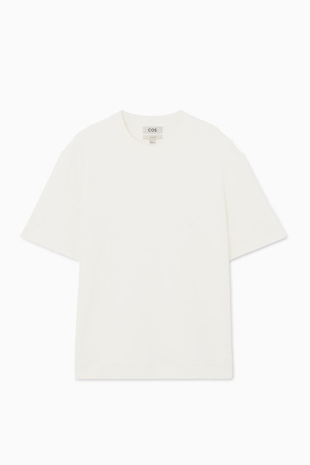 COS Short-sleeve Cotton-blend T-shirt White