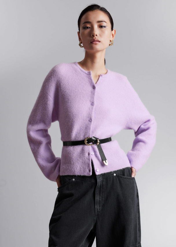 & Other Stories Knitted Cardigan Lilac