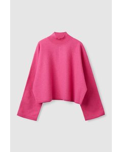 Turtleneck Wool Jumper Pink