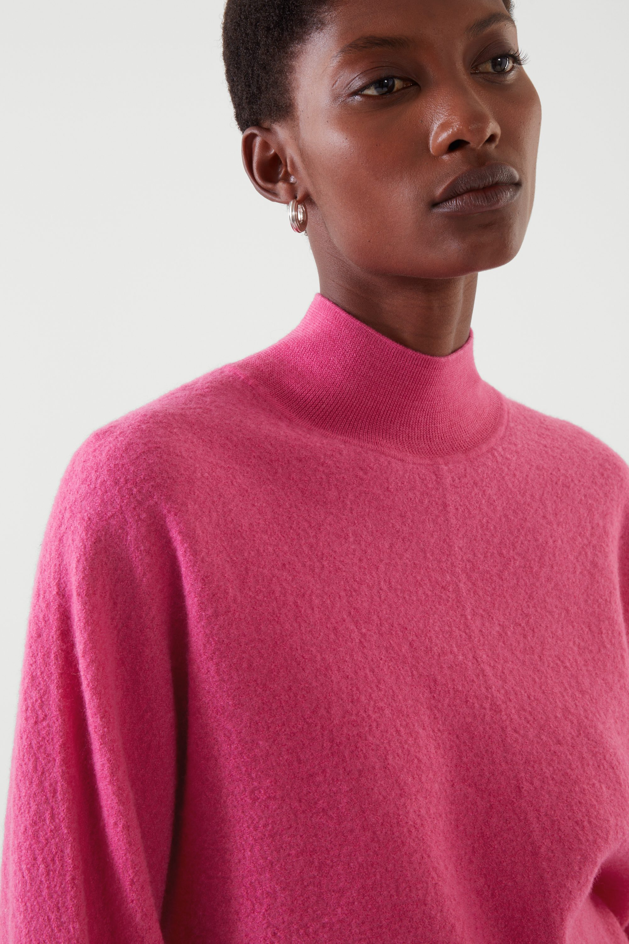 POM Amsterdam Wool Roll Neck Knit in Red,Pink Womens Clothing Jumpers and knitwear Turtlenecks Pink 
