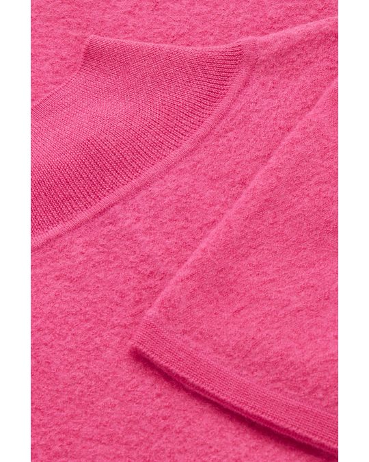 COS Turtleneck Wool Jumper Pink