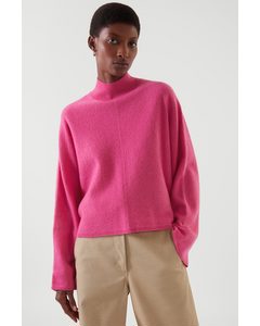 Turtleneck Wool Jumper Pink