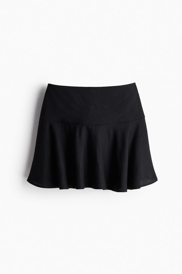 H&M Flared Mini Skirt Black