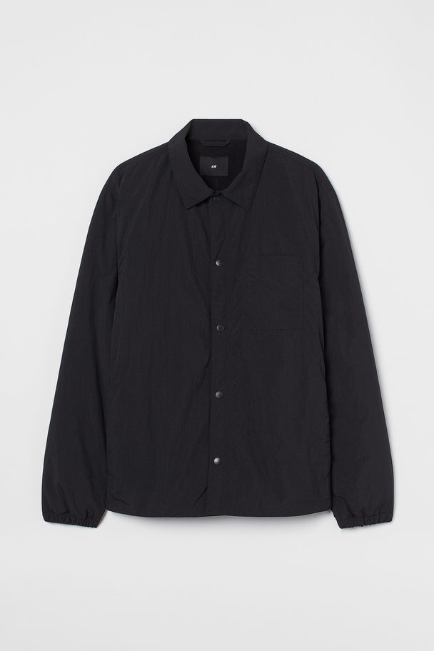 H&M Fleece-lined Shacket Black
