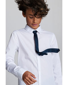 Overhemd Met Vlinder-/stropdas Wit/stropdas