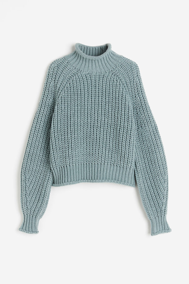 H&M Knitted Jumper Blue-grey