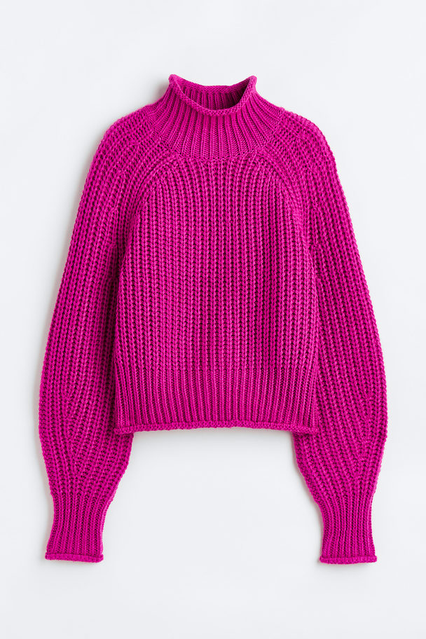H&M Knitted Jumper Cerise