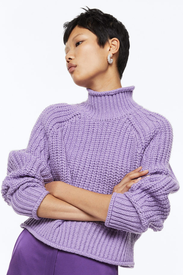 H&M Knitted Jumper Purple