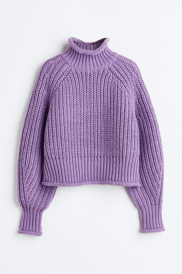 H&M Knitted Jumper Purple