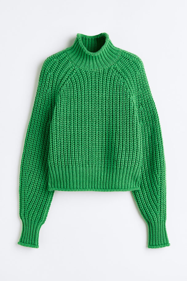 H&M Knitted Jumper Green